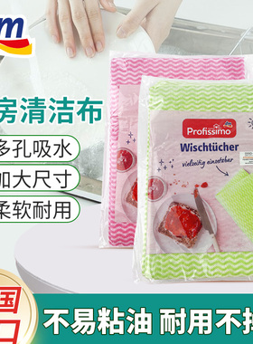 德国进口Profissimo DM洗碗布厨房清洁布有效去油干抹布一包10片