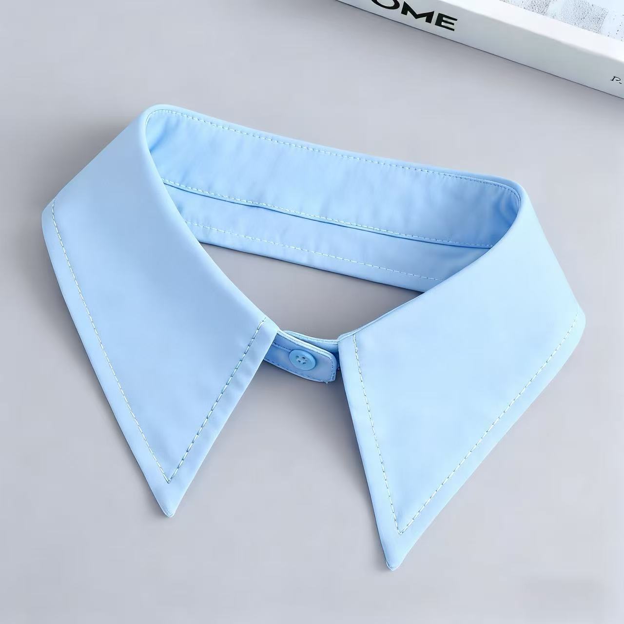 蓝色女衬衫假领领子衬衣领装饰
