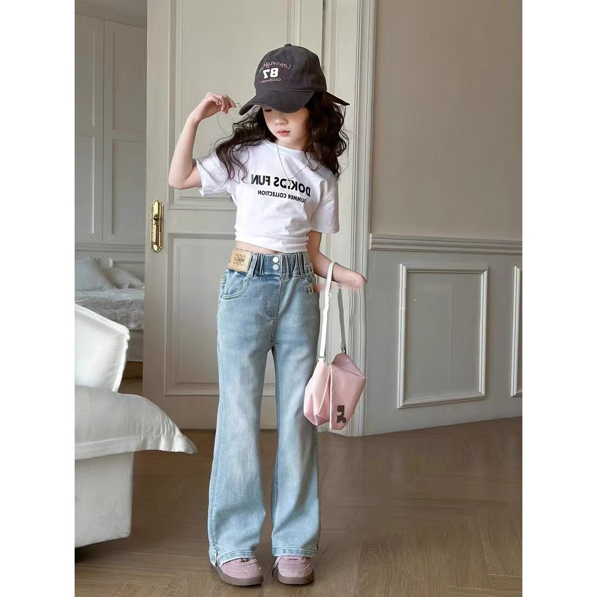 女童牛仔裤2025新款儿童春秋款裤子洋气时髦女宝宝春季直筒裤,童装/婴儿装/亲子装,儿童牛仔裤,淘宝优惠券,粉丝福利购,淘宝优惠卷