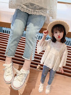 女童小脚牛仔裤2026春秋新款韩版儿童洋气休闲裤小女孩百搭长裤子