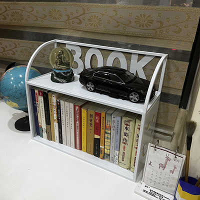 安都工艺置物架创意小型书架金属