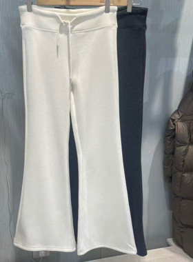 缤纷炫26098加绒加厚女秋冬新松紧高腰显瘦休闲仿羊绒休闲裤现货