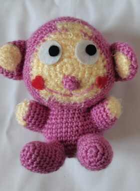 纯手工钩针玩偶*花脸小猴子*情人节圣诞生日礼物/处理样品
