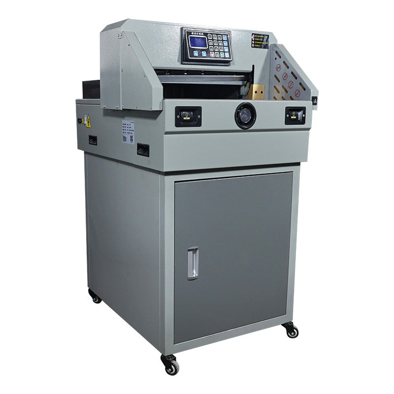 万德WD-4606S电动程控切纸机A3A4全自动厚层裁切机标书