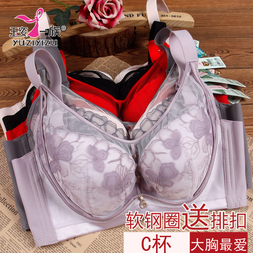 玉姿一族文胸女正品聚拢7872 C杯薄款软钢圈抹胸大胸显小新款内衣