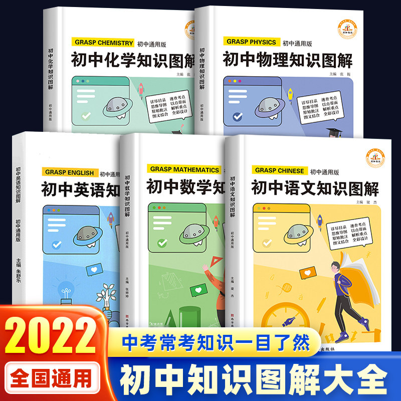 2022新 初中知识图解 语文数学英语物理化学基础知识大全全套语数英专项高效训练手册 数理化知识清单天天背课本重难点集锦一本全怎么样,好用不?