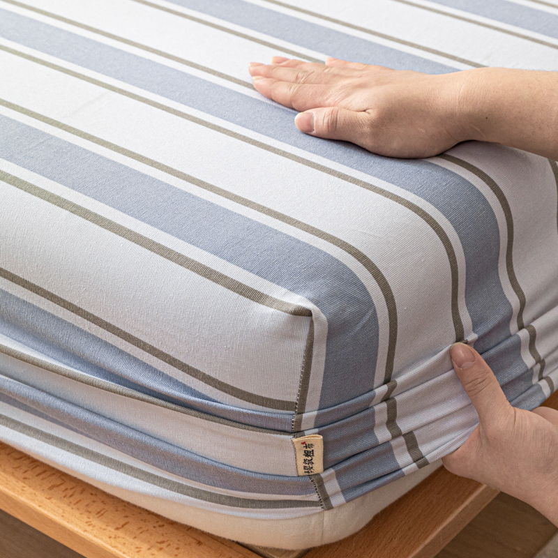 加厚纯棉老粗布床笠夏季防滑床罩