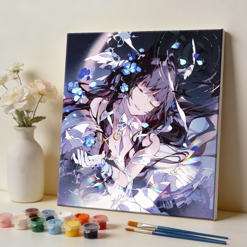 哥伦比娅月之少女diy数字油彩画