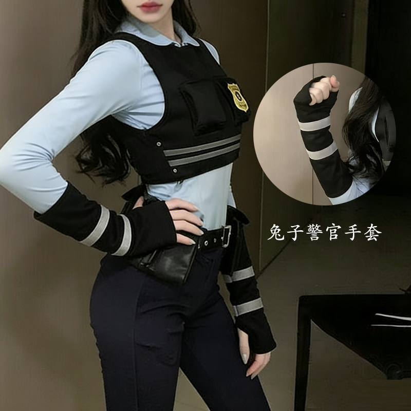 cos角色扮演兔子警官网红朱迪袖辣妹黑色简约灰条横杆手套新款,服饰配件/皮带/帽子/围巾,防晒袖套,淘宝优惠券,粉丝福利购,淘宝优惠卷