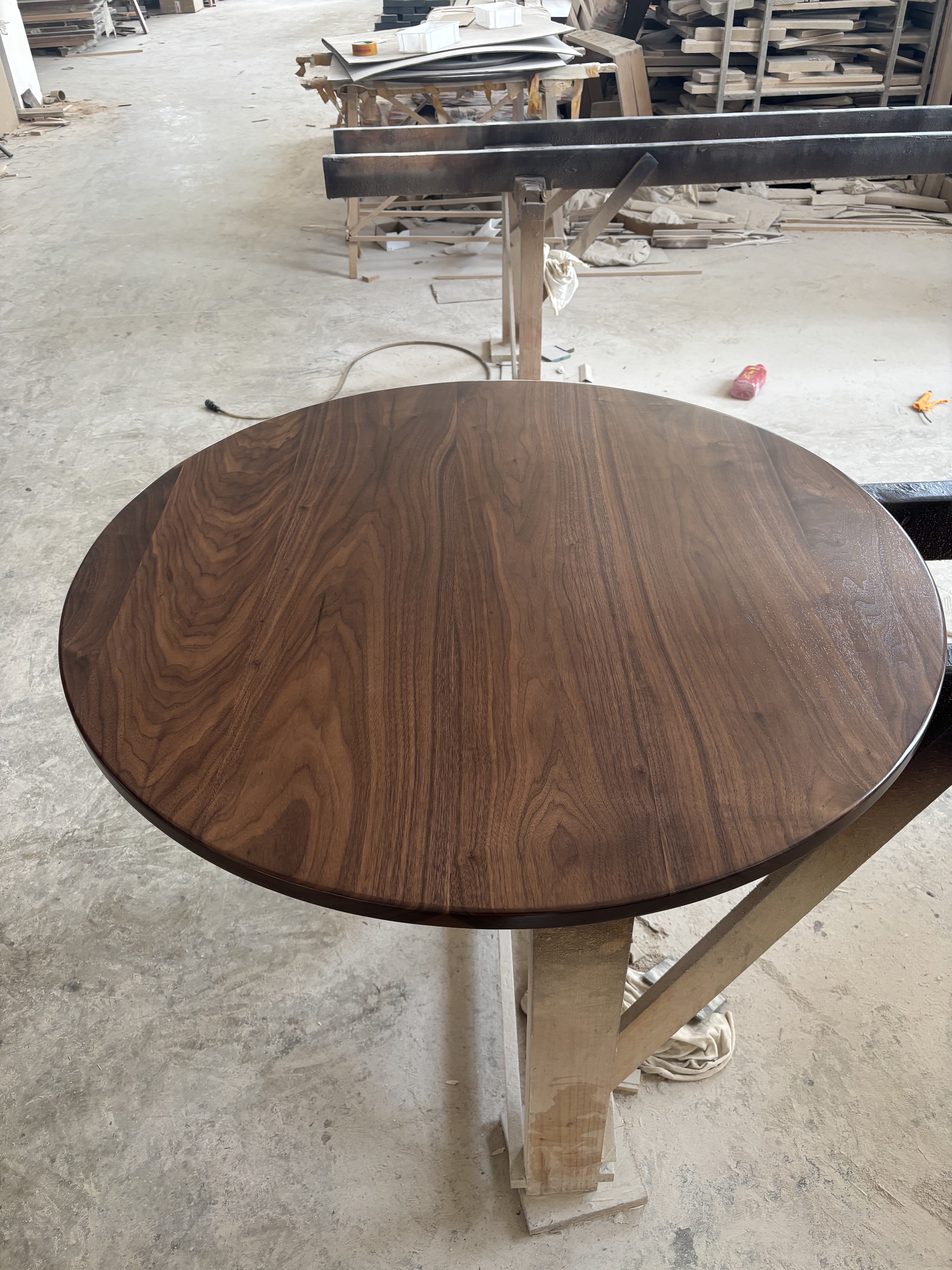 黑胡桃FAS特级圆桌面原木大板圆台面家用小户型实木圆桌定制