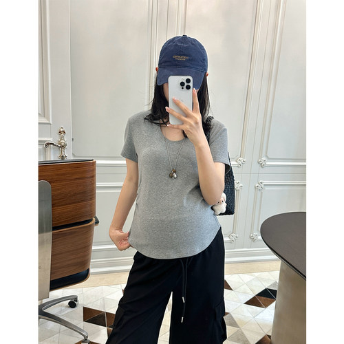 LeoMami孕妇夏季短袖T恤显瘦