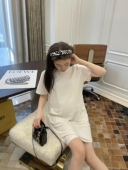 肌理设计口袋时尚 孕妇夏装 气质弹力卫衣连衣裙夏季 LeoMami