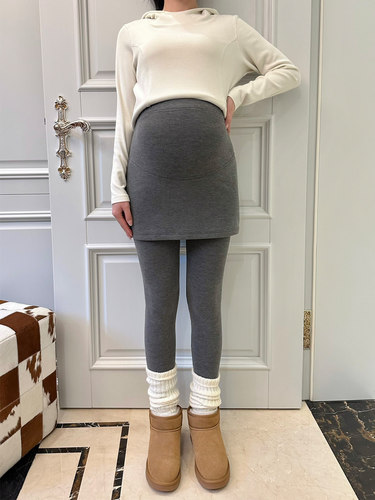 孕妇裤冬假两件打底裤包臀裙裤
