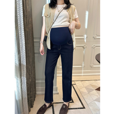 孕妇裤秋外穿高腰显瘦直筒九分裤