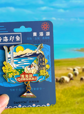 青海湖旅游风景文创冰箱贴伴手礼茶卡盐湖小火车U型公路青甘环线