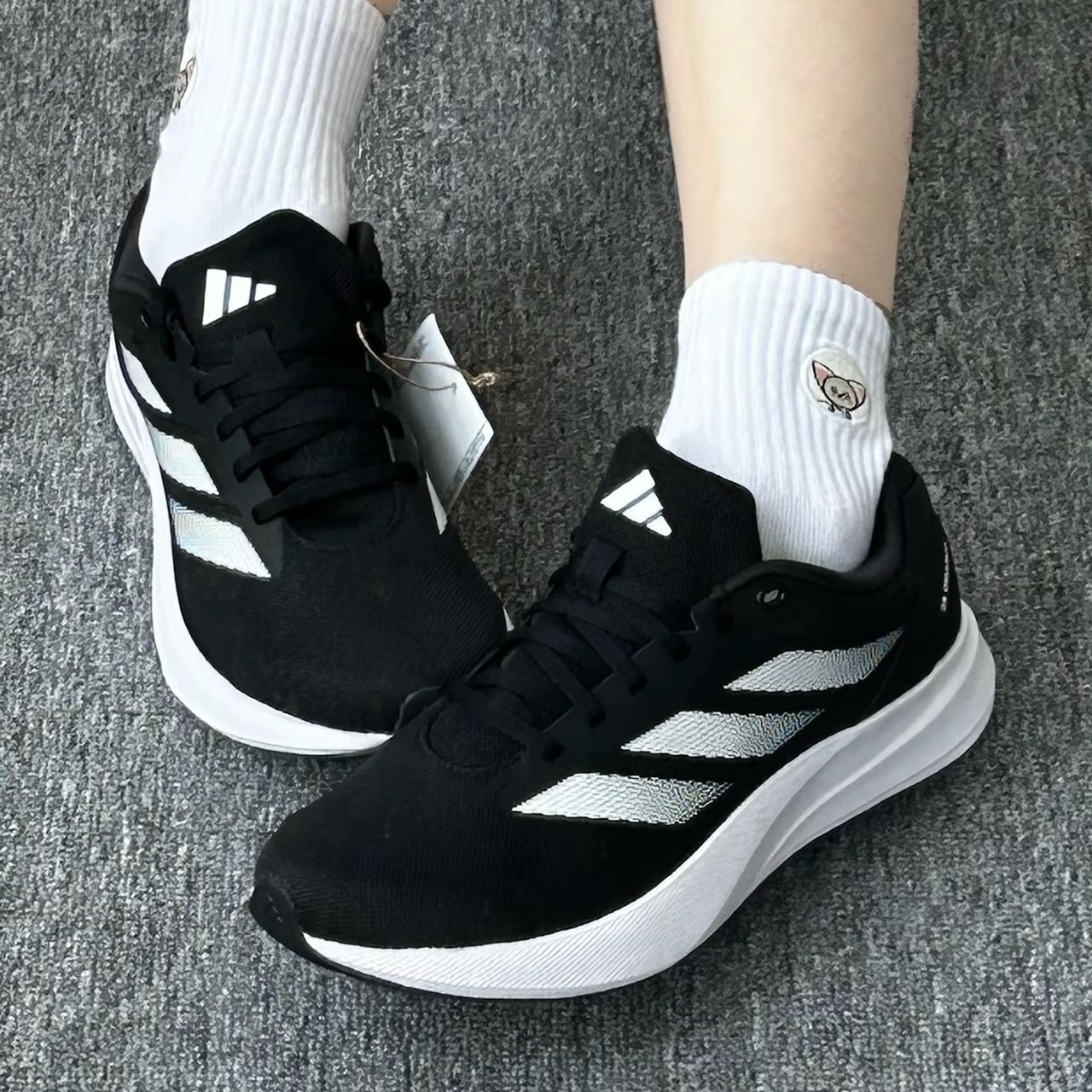 Adidas Duramo Rc 织物 轻盈 减震 防滑耐磨 网布 透气备赛跑步鞋