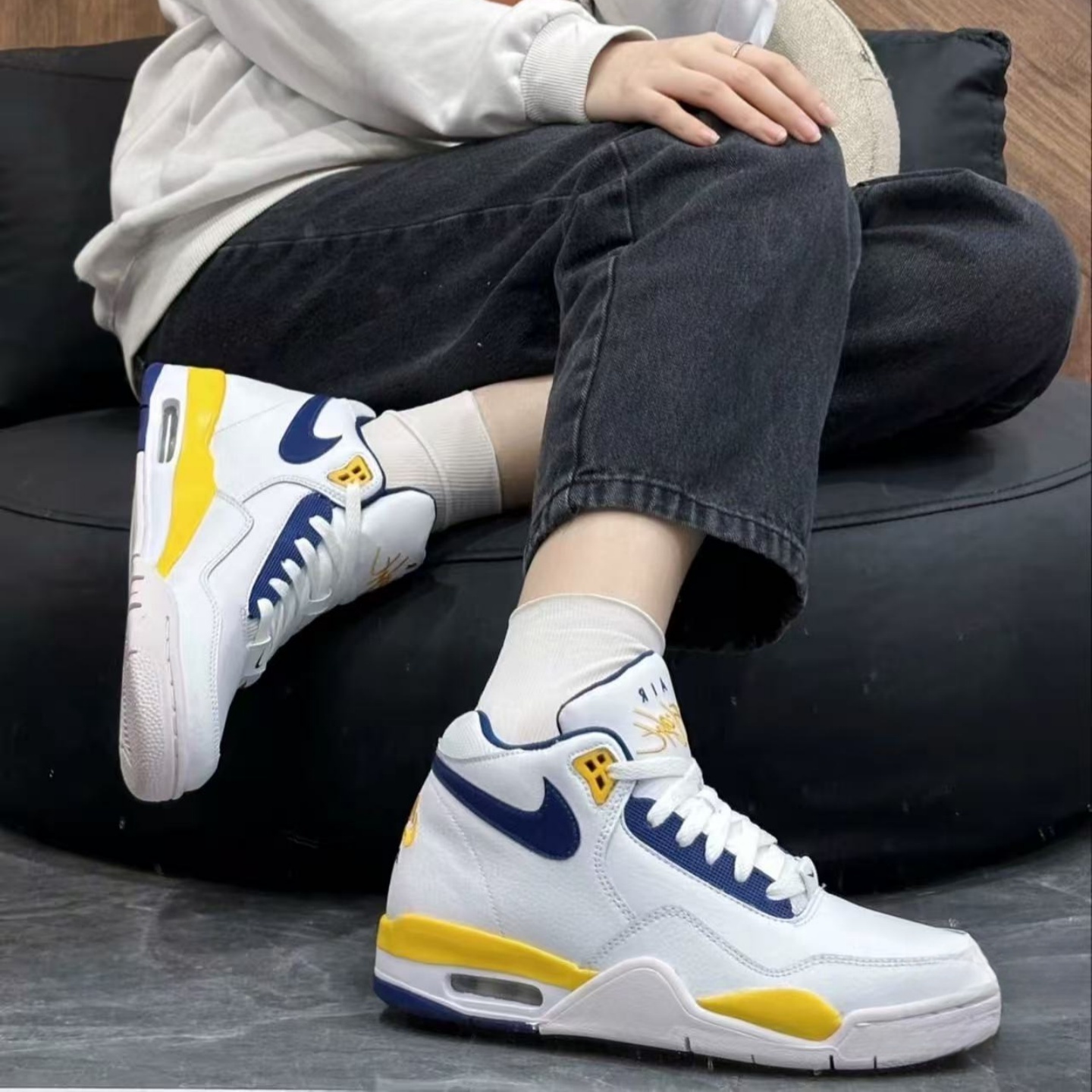 Nike/耐克 Flight Legacy 潮流复古 气垫缓震 耐磨休闲运动篮球鞋