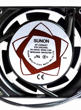 全新SUNON SF23080AT P/N2082HBL/SL 8025 220V 8CM工业轴流风扇