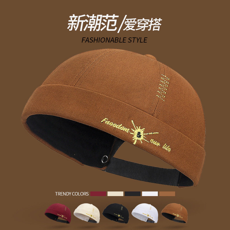 地主帽瓜皮帽男刺绣情侣嘻哈春季