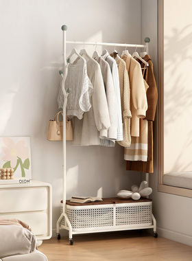 轻奢落地衣帽架可移动晾衣架室内房间挂衣架子家用新款卧室挂衣架