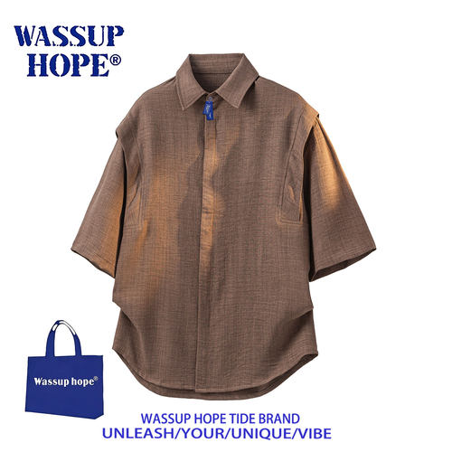 WASSUPHOPE短袖衬衫男2026新款