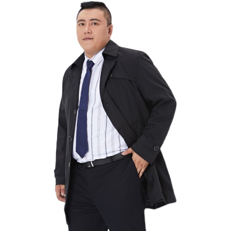 2021 FALL MALE BRITISH CASUAL JACKET YOUNG HANDSOME DESIGNER MID-LENGTH OVER-THE-KNEE LOOSE TRENCH TRENCH COAT MEN