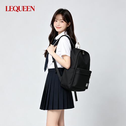 韩版LEQUEEN休闲双肩包背包书包