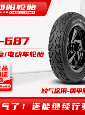 朝阳缺气保用盾甲腾龙H-687/3.00/3.50-10电动车电摩托真空轮胎ll