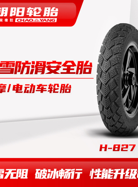朝阳 冬季冰雪防滑安全真空胎H-827/3.00-/3.50-10电动摩托车胎ll