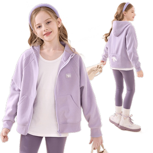 女童外套春秋装2026新款儿童卫衣加绒洋气大童春装保暖童装秋冬