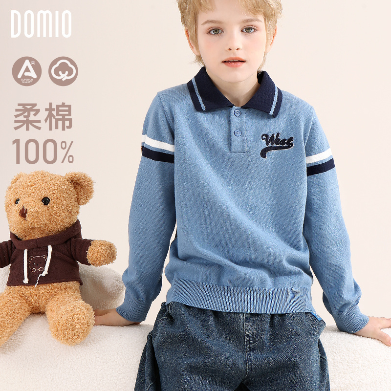 毛衣polo男童童装学院风