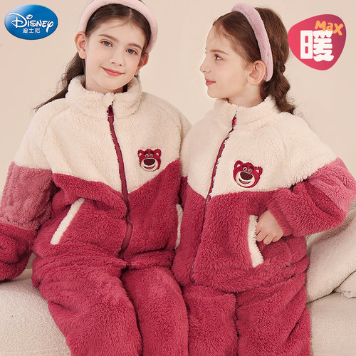 女童珊瑚绒睡衣亲子冬季