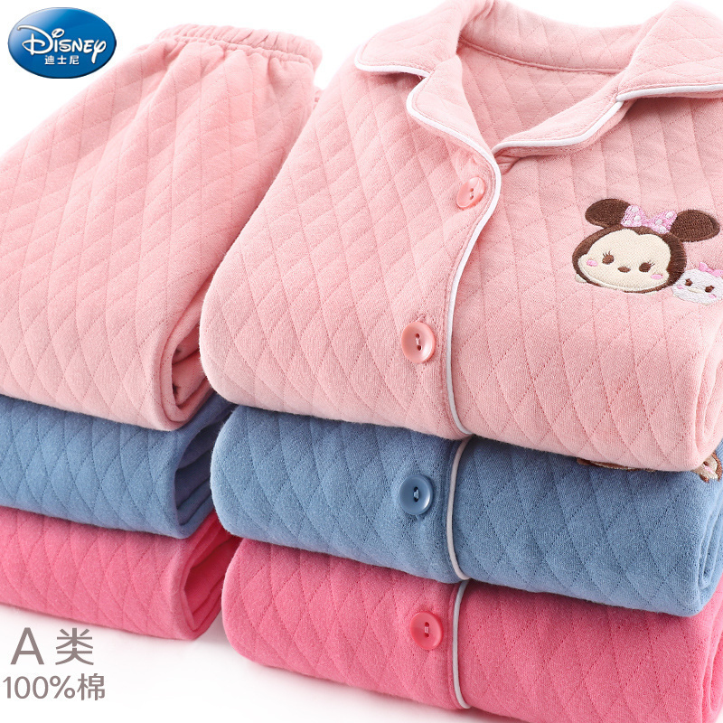 儿童棉睡衣全棉套装夹棉