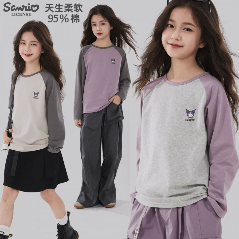 女童长袖T恤2025春秋新款儿童打