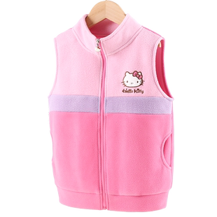 女童马甲儿童摇粒绒2026春秋女孩背心薄款外穿内穿马夹女大童坎肩