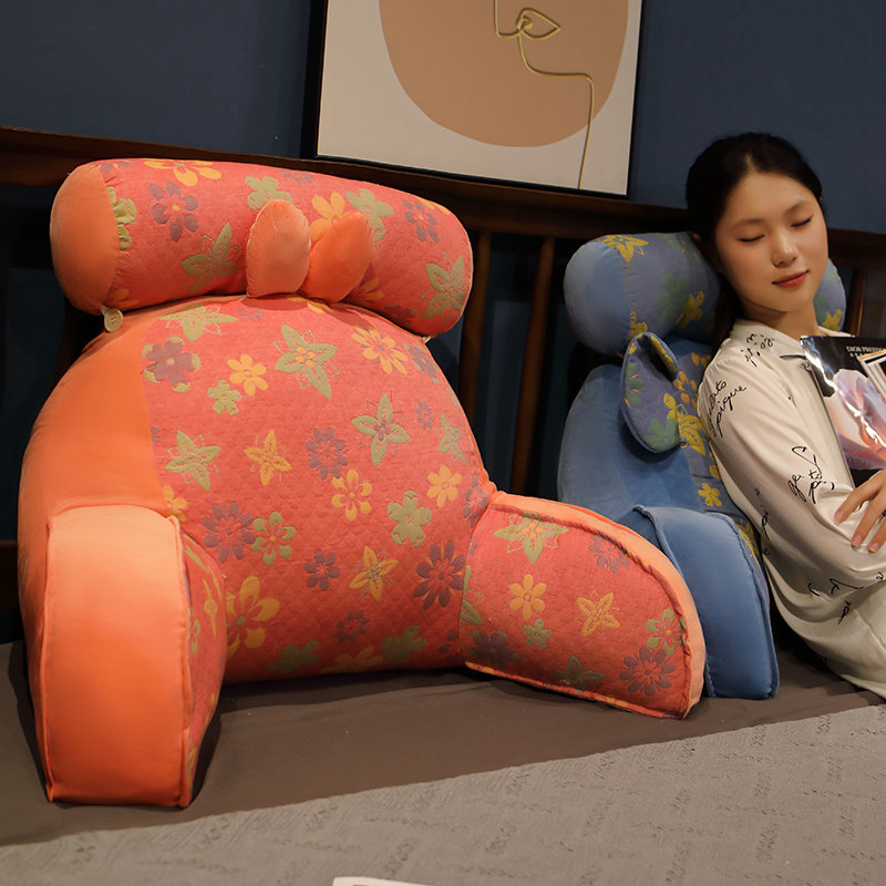三层纱提花床头靠垫软包护腰靠枕沙发宿舍床上大靠背垫抱枕可拆洗,居家布艺,床头靠垫,淘宝优惠券,粉丝福利购,淘宝优惠卷