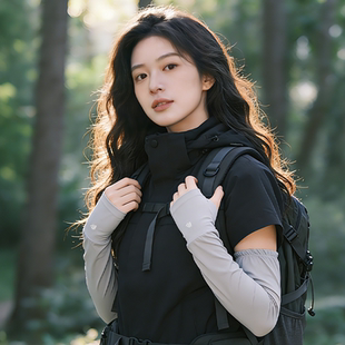 2026新款户外登山防晒袖套女夏季防紫外线手袖套冰丝遮阳冰柱袖凉