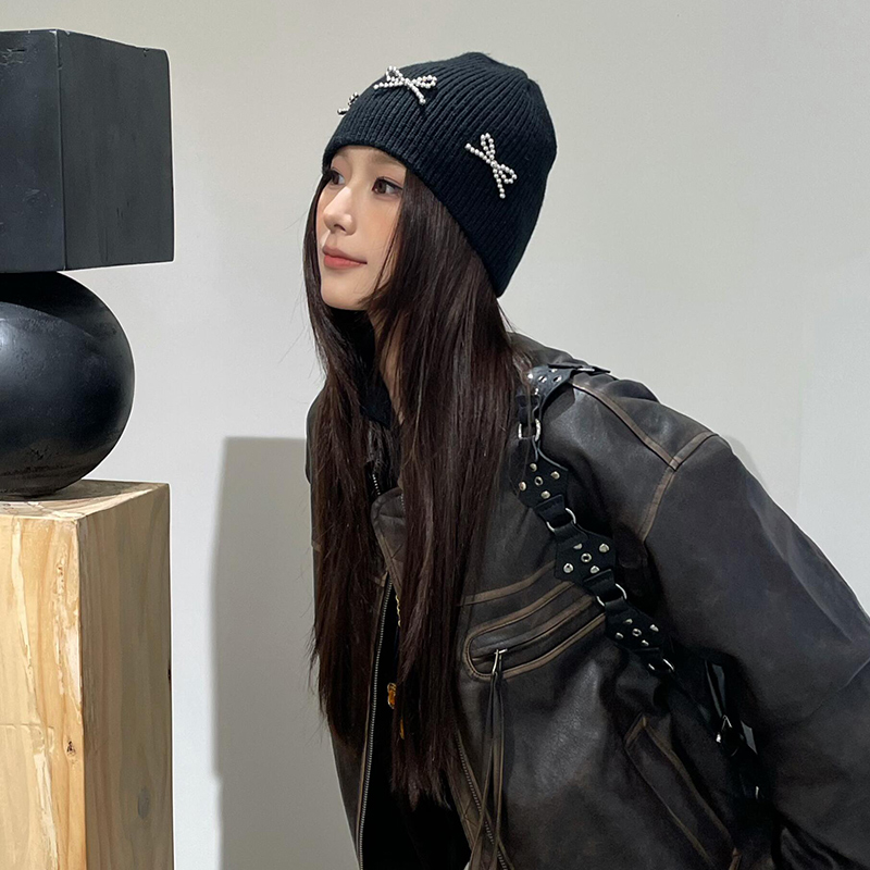 【简约款】金属蝴蝶结冷帽