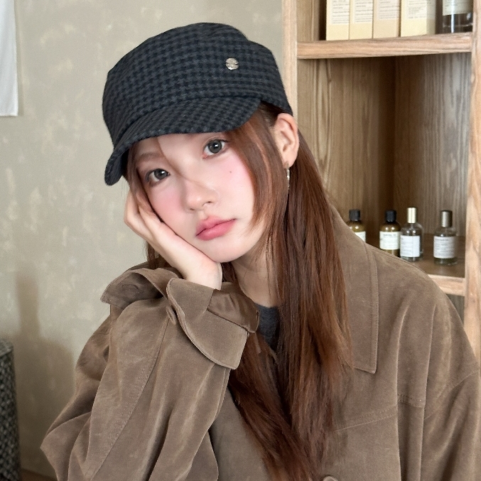 【冬季热卖】高级感复古平顶帽