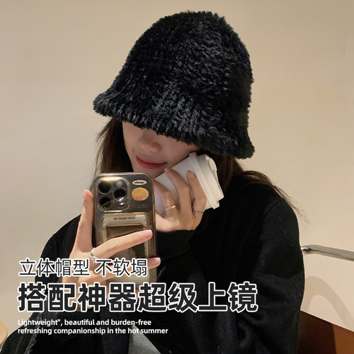 【秋冬bi备】羊羔绒渔夫帽