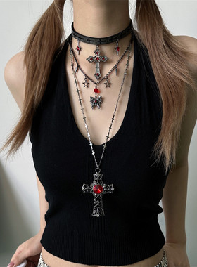 【哥特风y2k】小众多层叠戴项链