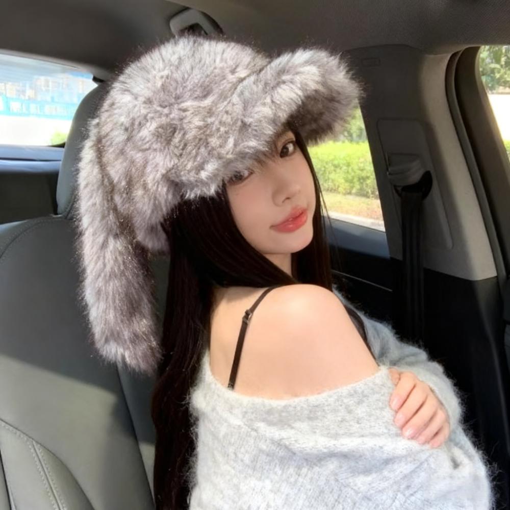 【兔耳朵毛绒帽】可爱百搭