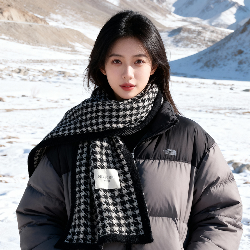 【千鸟格】保暖防寒挂脖