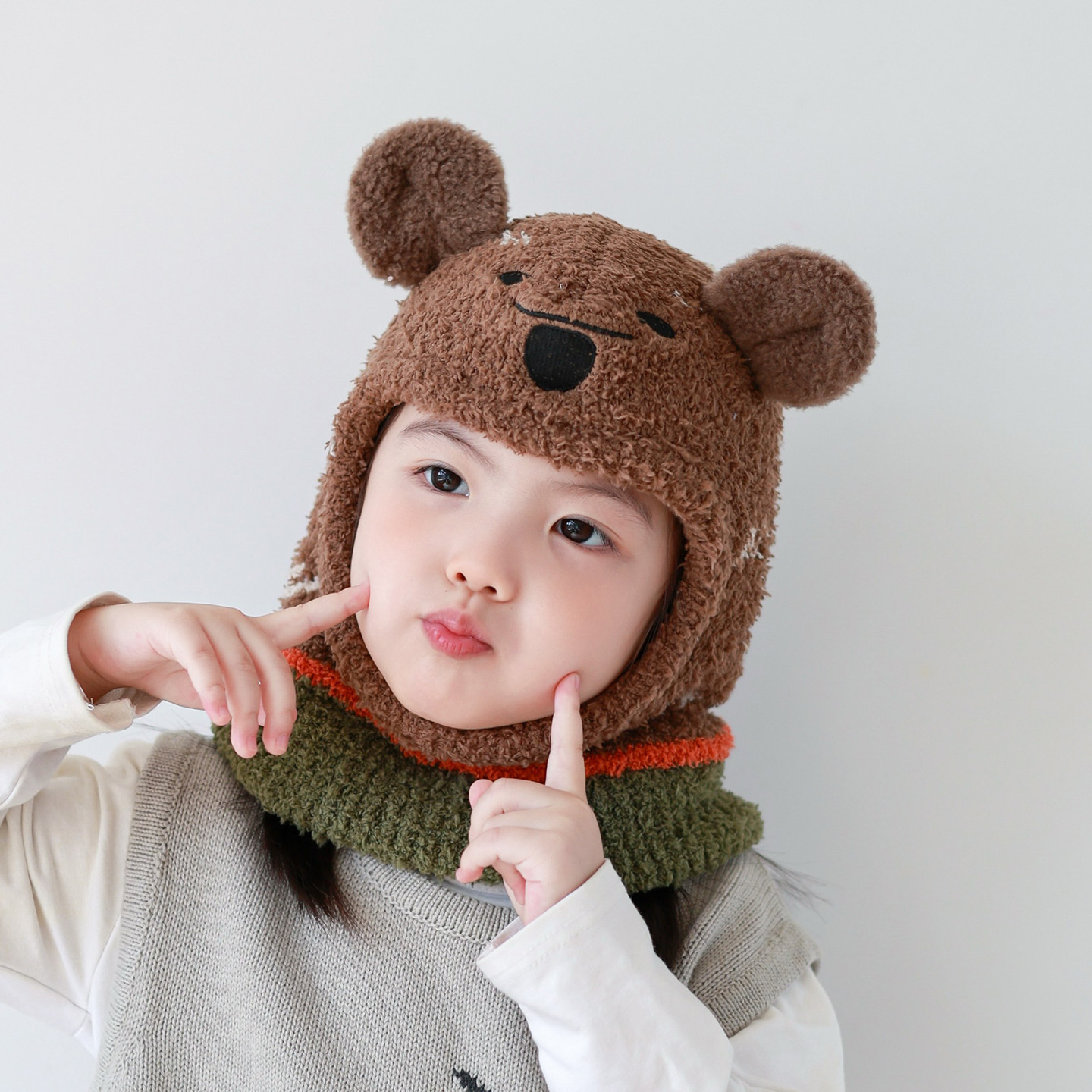 【新款推荐】小熊围脖口罩一体