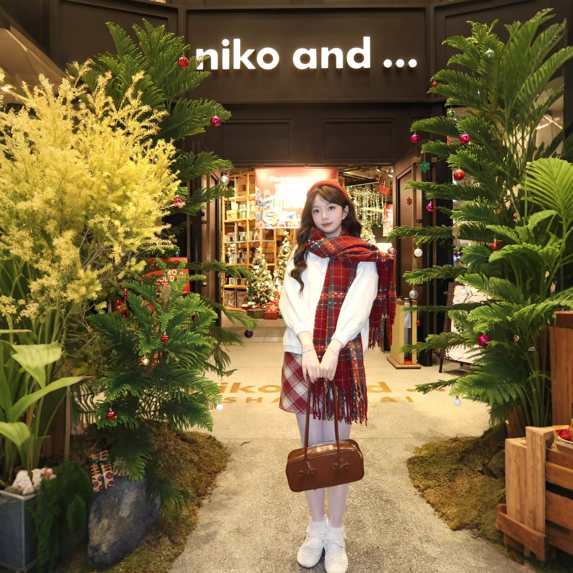 【新款推荐】红色圣诞围巾