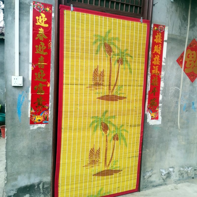 竹子图案门帘防蚊特价