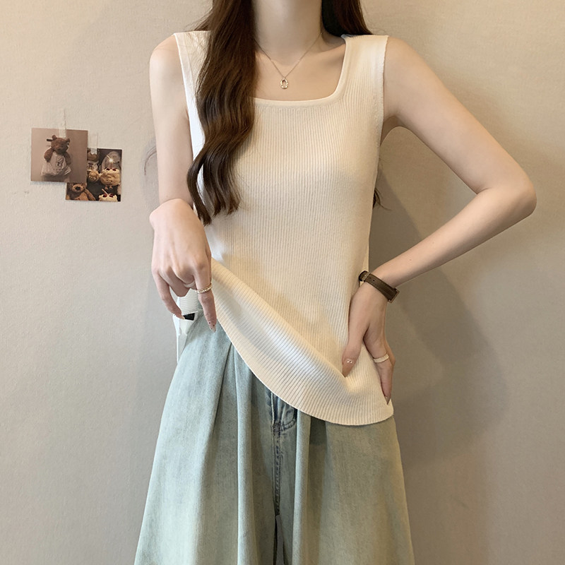 大码春夏白色内搭背心女胖mm冰丝薄款内搭打底上衣遮副乳外穿吊带