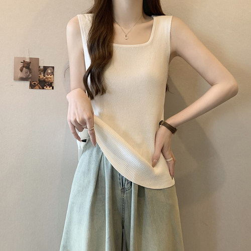 大码春夏白色内搭背心女胖mm冰丝薄款内搭打底上衣遮副乳外穿吊带