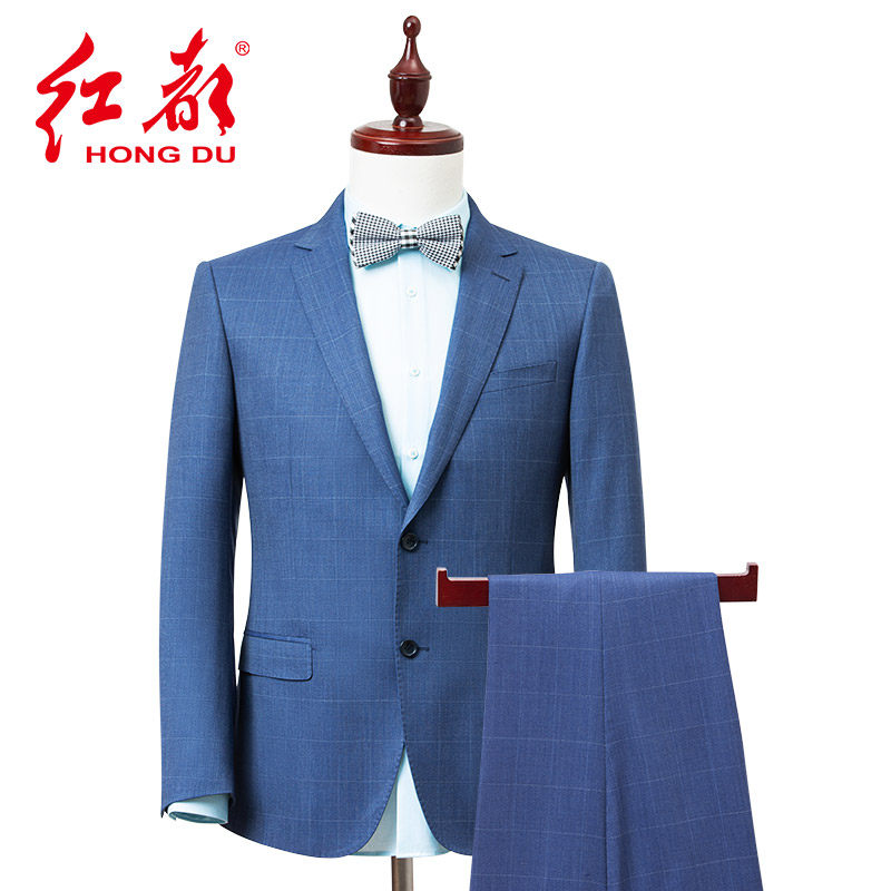 红都新款男士羊毛西服套装商务修身双开叉西装职业正装新郎西服,男装,西服套装,淘宝优惠券,粉丝福利购,淘宝优惠卷