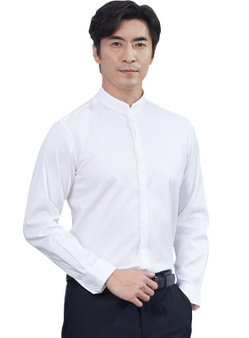 红都立领风国潮中式民族长袖衬衫